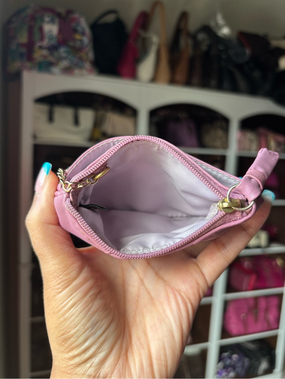 💜🌸COACH Ashley Pleated Mini Coin Purse🌸💜 - Picture 10 of 10
